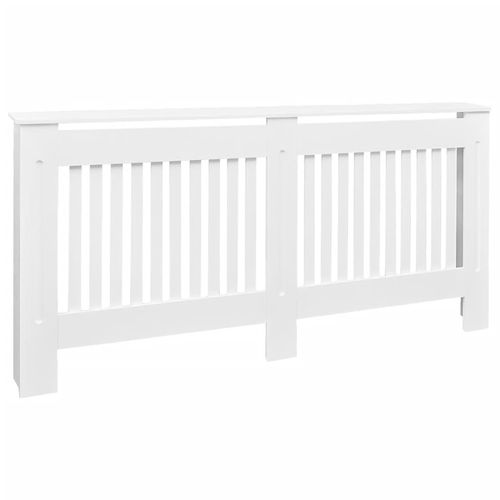 vidaXL MDF Radiator Cover White 205 cm