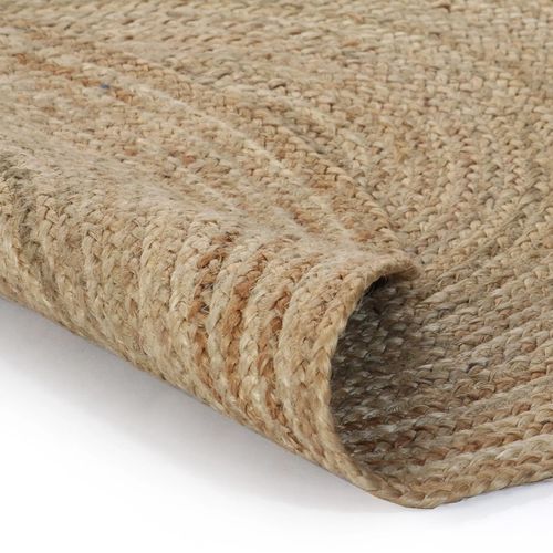 vidaXL Area Rug Braided Jute 180 cm Round
