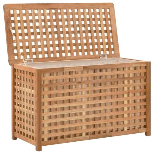 vidaXL Laundry Chest 77.5x37.5x46.5 cm Solid Walnut Wood