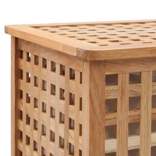 vidaXL Laundry Chest 77.5x37.5x46.5 cm Solid Walnut Wood