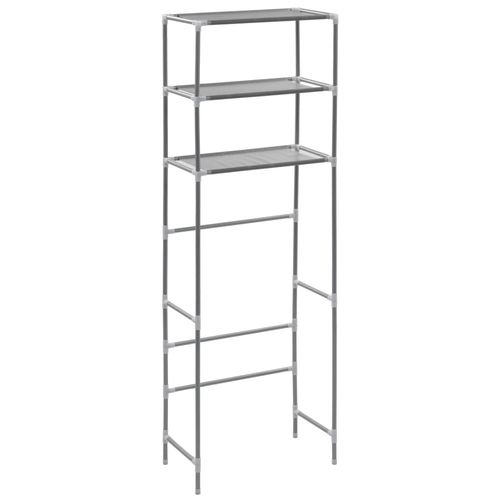 vidaXL 3-Tier Storage Rack over Toilet Black 53x28x169 cm