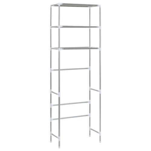 vidaXL 3-Tier Storage Rack over Toilet Black 53x28x169 cm