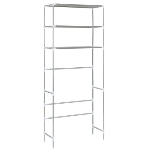 vidaXL 3-Tier Storage Rack over Toilet Black 53x28x169 cm