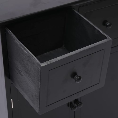 vidaXL Side Cabinet Grey 60x30x75 cm Paulownia Wood