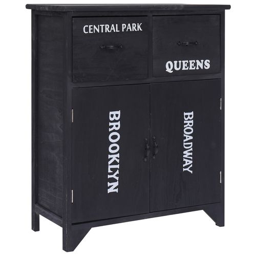 vidaXL Side Cabinet Grey 60x30x75 cm Paulownia Wood