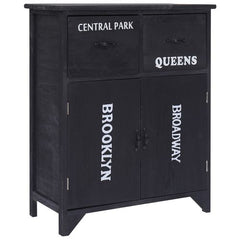 vidaXL Side Cabinet Grey 60x30x75 cm Paulownia Wood