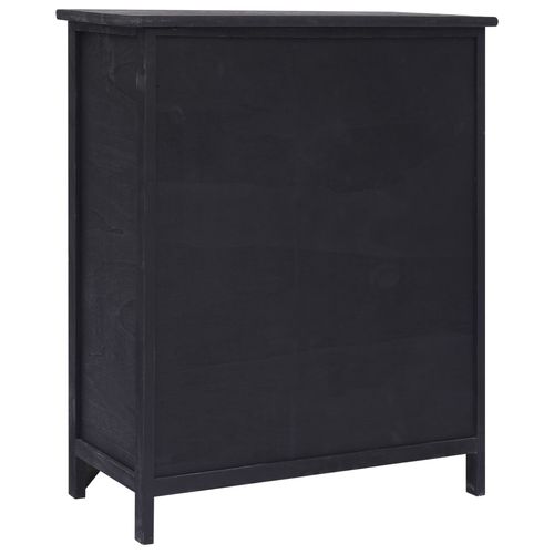 vidaXL Side Cabinet Grey 60x30x75 cm Paulownia Wood