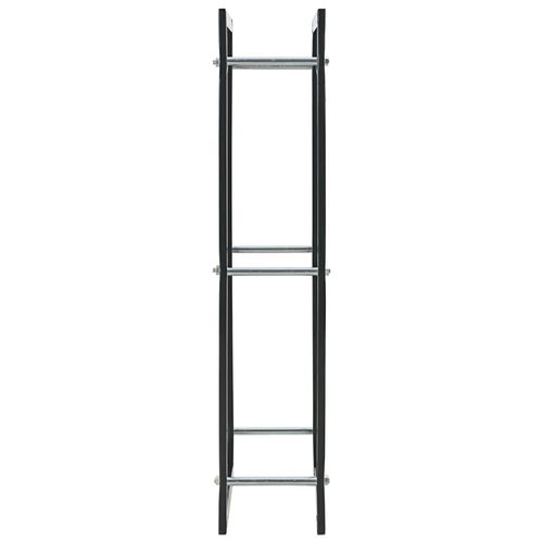 vidaXL Firewood Rack Black 50x20x150 cm Steel