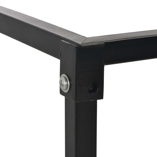 vidaXL Firewood Rack Black 50x20x150 cm Steel
