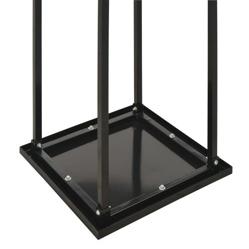 vidaXL Firewood Rack Black 50x20x150 cm Steel