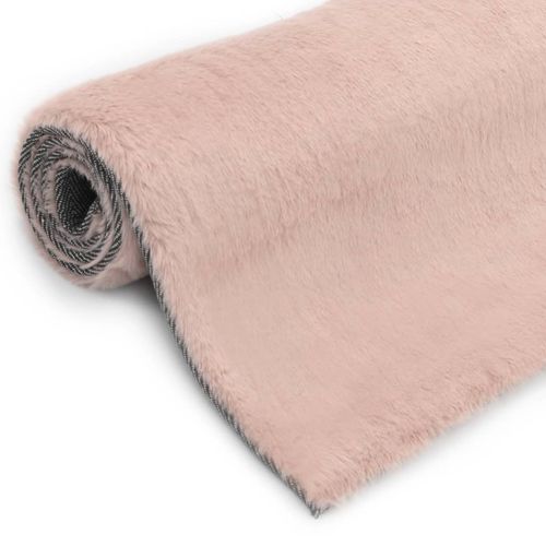 vidaXL Rug Faux Rabbit Pelt 180x270 cm Old Pink