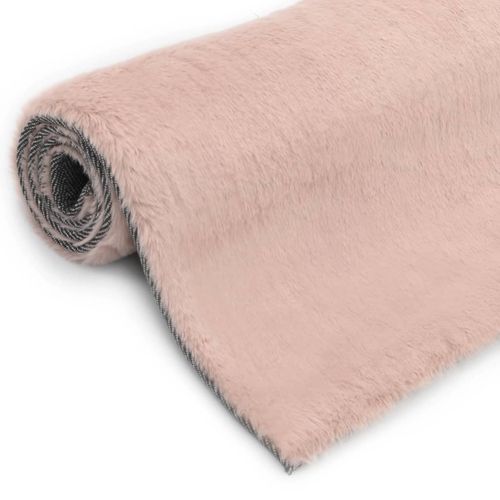 vidaXL Rug Faux Rabbit Pelt 180x270 cm Old Pink