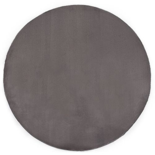 vidaXL Rug Faux Rabbit Pelt 180x270 cm Old Pink - dark grey / Ø 80 cm
