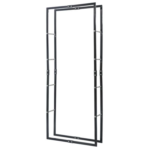 vidaXL Firewood Rack Black 50x20x150 cm Steel
