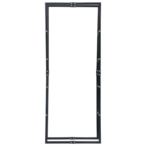 vidaXL Firewood Rack Black 50x20x150 cm Steel