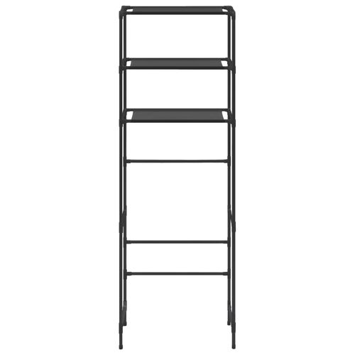 vidaXL 3-Tier Storage Rack over Toilet Black 53x28x169 cm