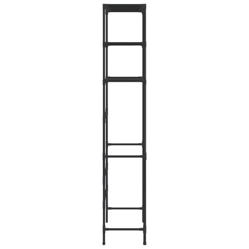vidaXL 3-Tier Storage Rack over Toilet Black 53x28x169 cm