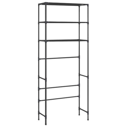 vidaXL 3-Tier Storage Rack over Toilet Black 53x28x169 cm