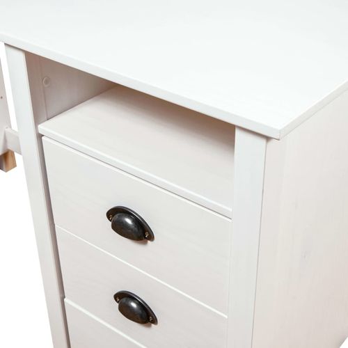 vidaXL Desk Hill White 150x50x74 cm Solid Pine Wood