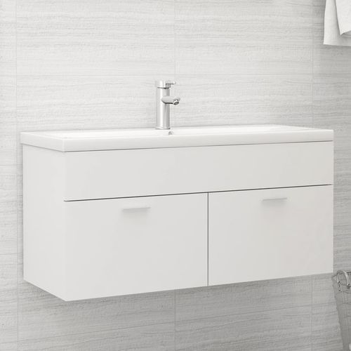 Sink Cabinet with Built-in Basin Chipboard 41x38.5cm to 100x38.5cm