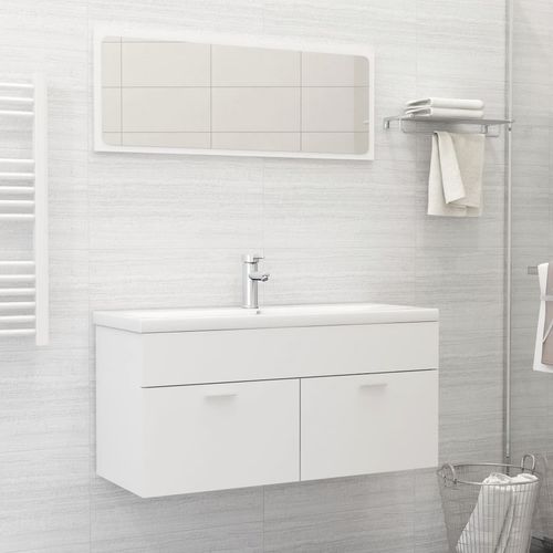 Sink Cabinet with Built-in Basin Chipboard 41x38.5cm to 100x38.5cm