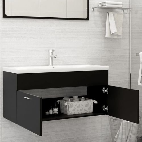 Sink Cabinet with Built-in Basin Chipboard 41x38.5cm to 100x38.5cm