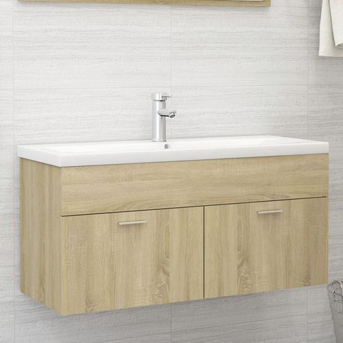 Sink Cabinet with Built-in Basin Chipboard 41x38.5cm to 100x38.5cm