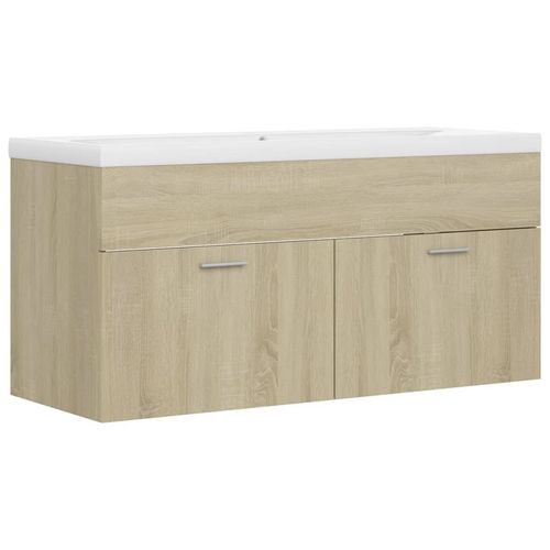 Sink Cabinet with Built-in Basin Chipboard 41x38.5cm to 100x38.5cm