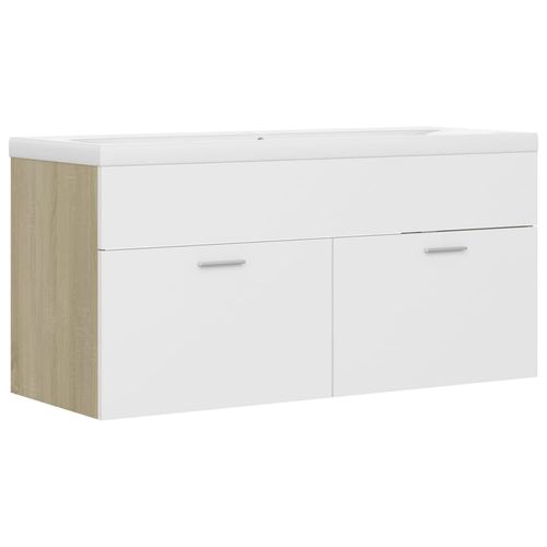 Sink Cabinet with Built-in Basin Chipboard 41x38.5cm to 100x38.5cm
