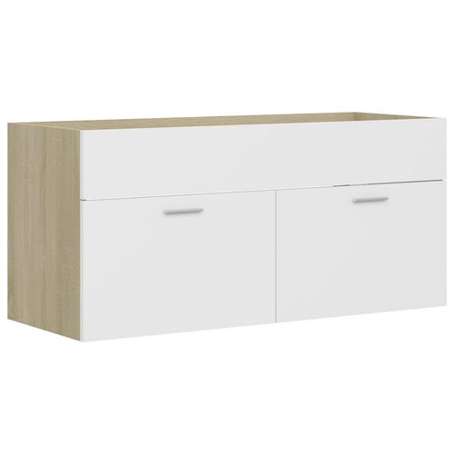 Sink Cabinet with Built-in Basin Chipboard 41x38.5cm to 100x38.5cm