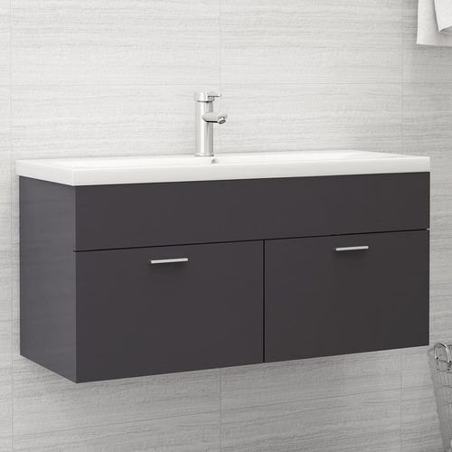 Sink Cabinet with Built-in Basin Chipboard 41x38.5cm to 100x38.5cm