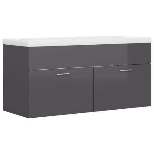 Sink Cabinet with Built-in Basin Chipboard 41x38.5cm to 100x38.5cm