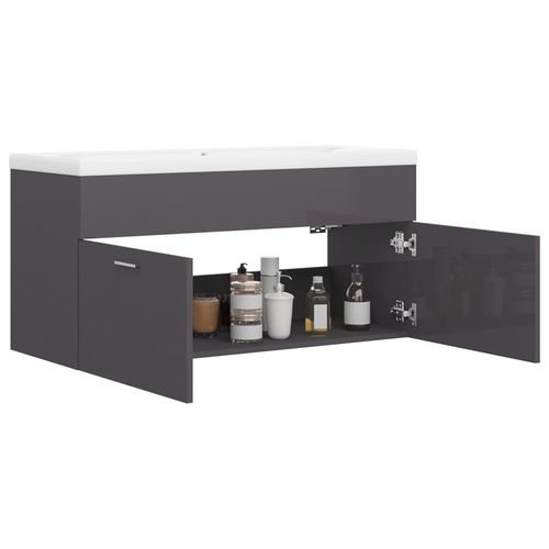 Sink Cabinet with Built-in Basin Chipboard 41x38.5cm to 100x38.5cm