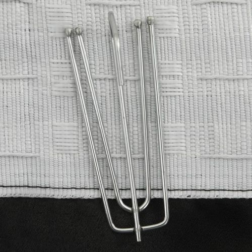 vidaXL Linen-Look Blackout Curtains with Hooks Black 290x245 cm