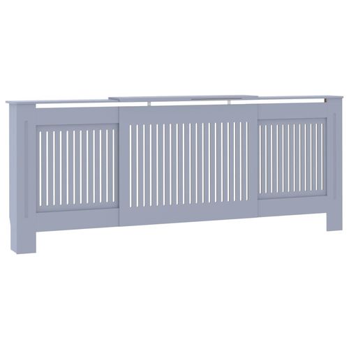 vidaXL MDF Radiator Cover White 205 cm