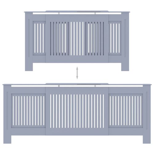 vidaXL MDF Radiator Cover White 205 cm