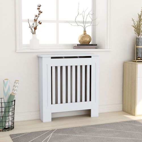 vidaXL MDF Radiator Cover White 205 cm