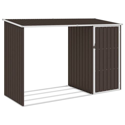 vidaXL Garden Firewood Shed Green 245x98x159 cm Galvanised Steel