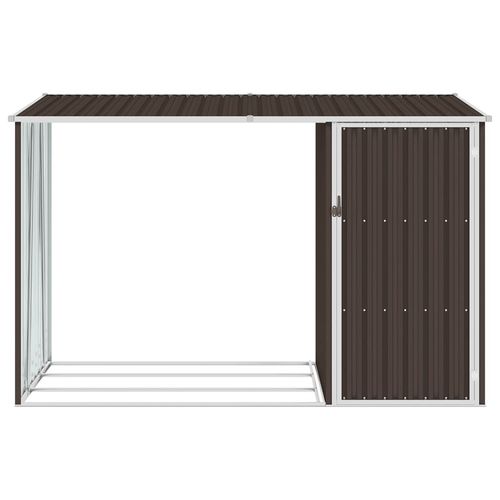 vidaXL Garden Firewood Shed Green 245x98x159 cm Galvanised Steel