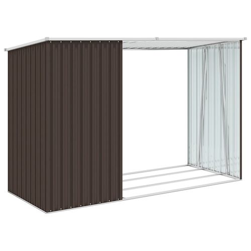 vidaXL Garden Firewood Shed Green 245x98x159 cm Galvanised Steel