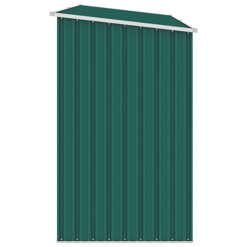 vidaXL Garden Firewood Shed Green 245x98x159 cm Galvanised Steel