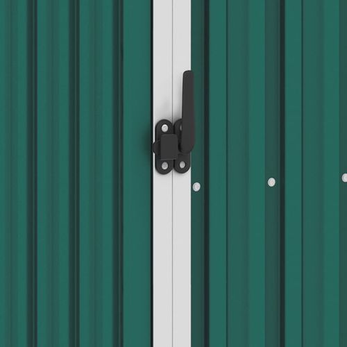 vidaXL Garden Firewood Shed Green 245x98x159 cm Galvanised Steel