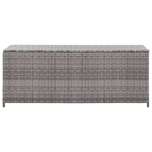 vidaXL Garden Storage Box Grey 120x50x60 cm Poly Rattan