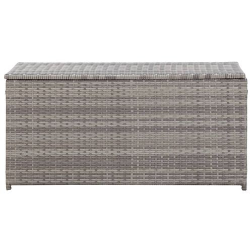 vidaXL Garden Storage Box Poly Rattan 200x50x60 cm Black