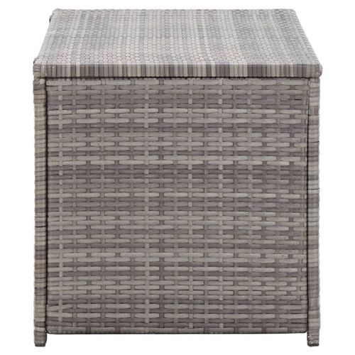 vidaXL Garden Storage Box Poly Rattan 200x50x60 cm Black