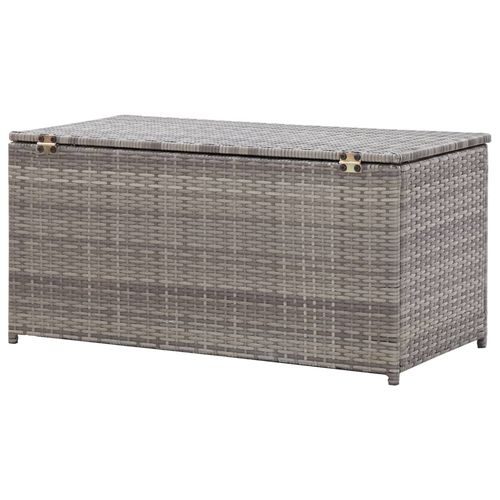 vidaXL Garden Storage Box Poly Rattan 200x50x60 cm Black