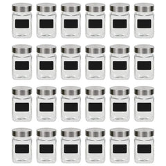 vidaXL Storage Jars with Sticker 12 pcs 300 ml