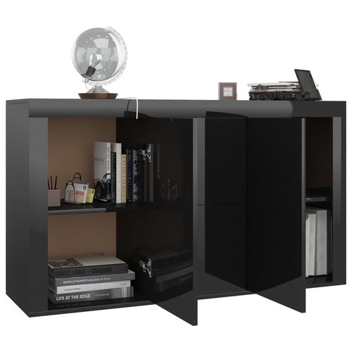 vidaXL Sideboard Smoked Oak 120x36x69 cm Engineered Wood