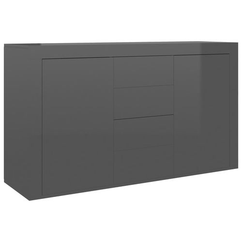 vidaXL Sideboard Smoked Oak 120x36x69 cm Engineered Wood