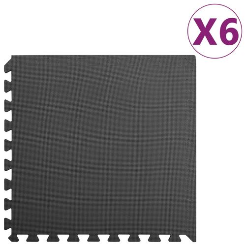vidaXL Floor Mats 54 pcs 4.86㎡ EVA Foam Black - black / 2.16 m²